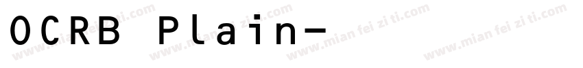 OCRB Plain字体转换